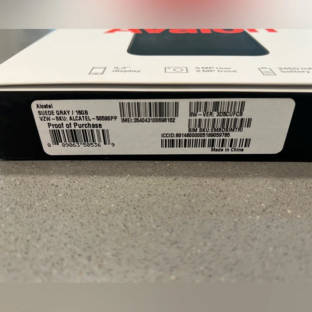 Alcatel nib verizon